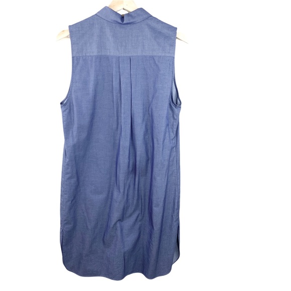 Jenni Kayne Popover Shirt Dress Sleeveless Blue Size Small - Picture 4 of 8